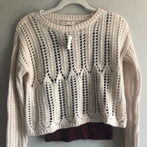 NWT XS Aeropostale sweater and cami set